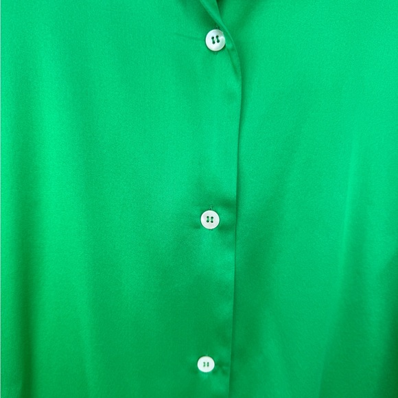 Green Silk Button down shirt - Picture 12 of 15